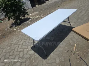 All White Modern Office Foldable Table