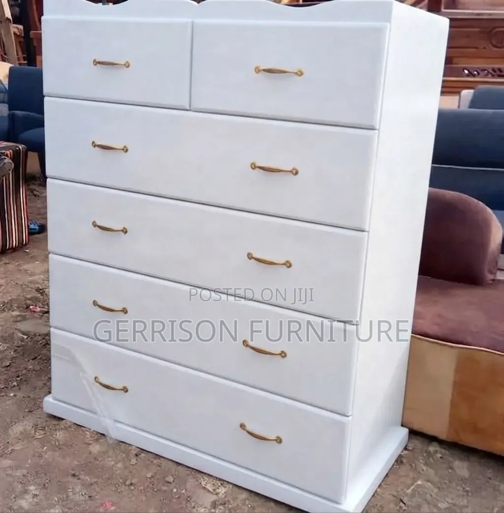Modern White 6-Drawer Chest