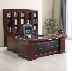 Office Desk; Mahogany L-Shaped 1.8 M Desk