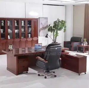 Office Desk; Mahogany L-Shaped 1.8 M Desk