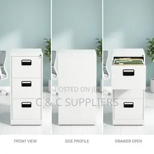 3-Drawer Cabinet-White