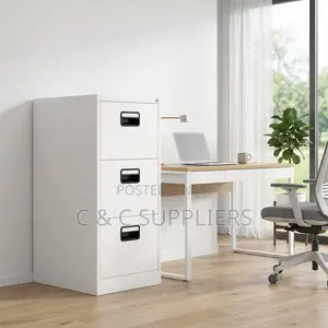 3-Drawer Cabinet-White