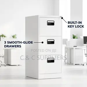 3-Drawer Cabinet-White