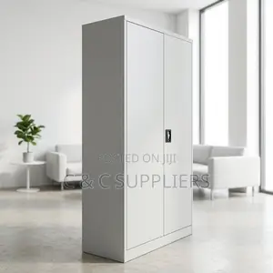 2-Swing Door Metallic Display Cabinet