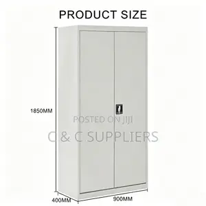 2-Swing Door Metallic Display Cabinet