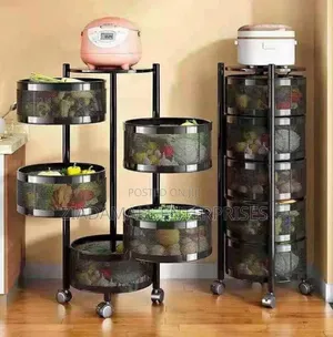 High Quality Round Fruit Rack With Wheels