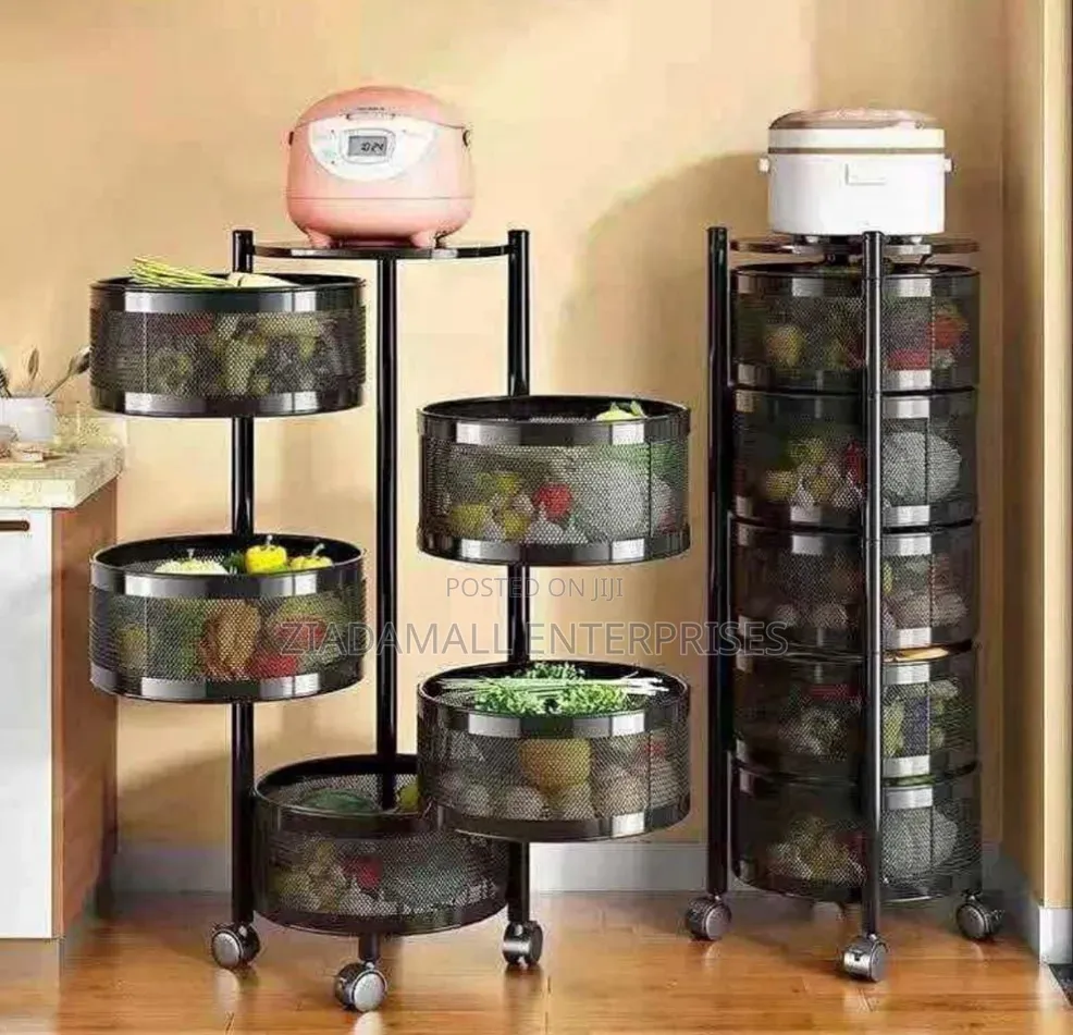 High Quality Round Fruit Rack With Wheels