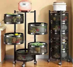 High Quality Round Fruit Rack With Wheels