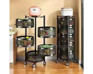 High Quality Round Fruit Rack With Wheels