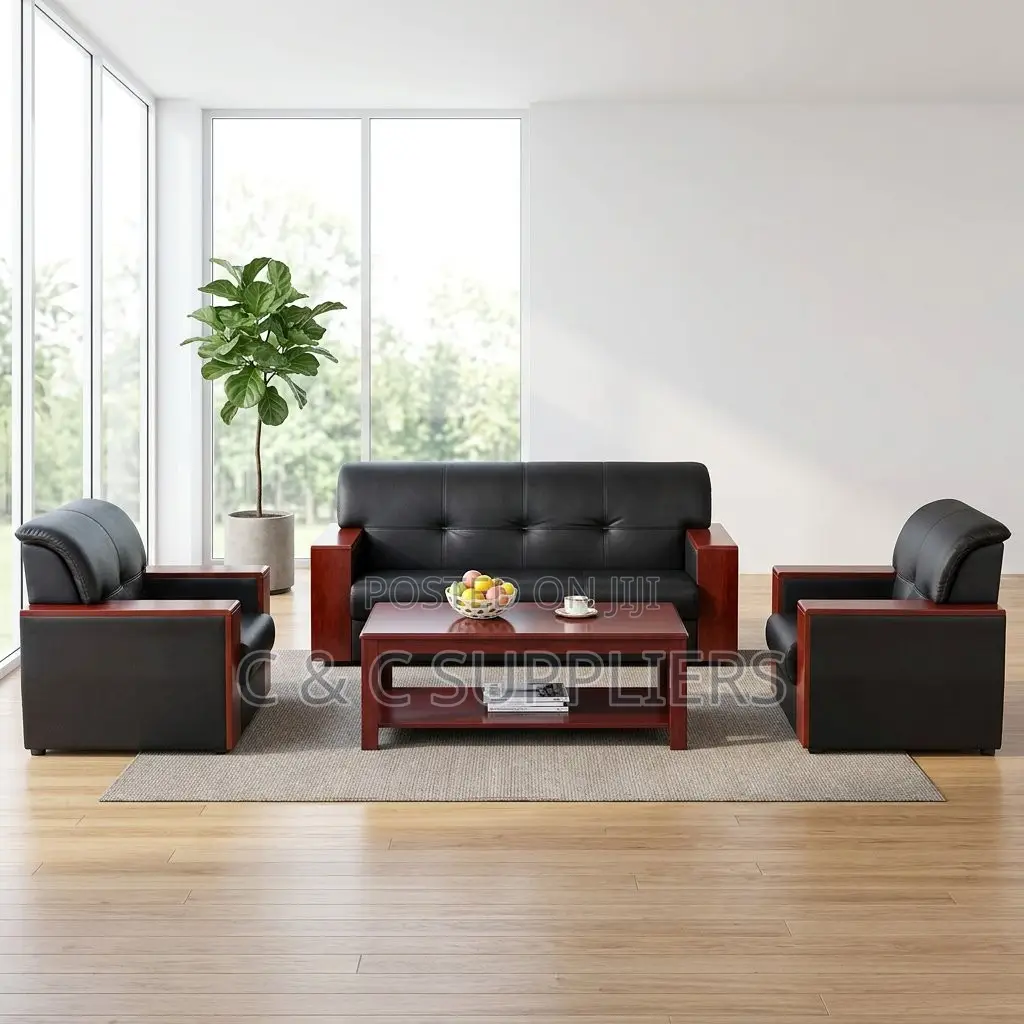 5-Seater Corporate Leather Sofa.
