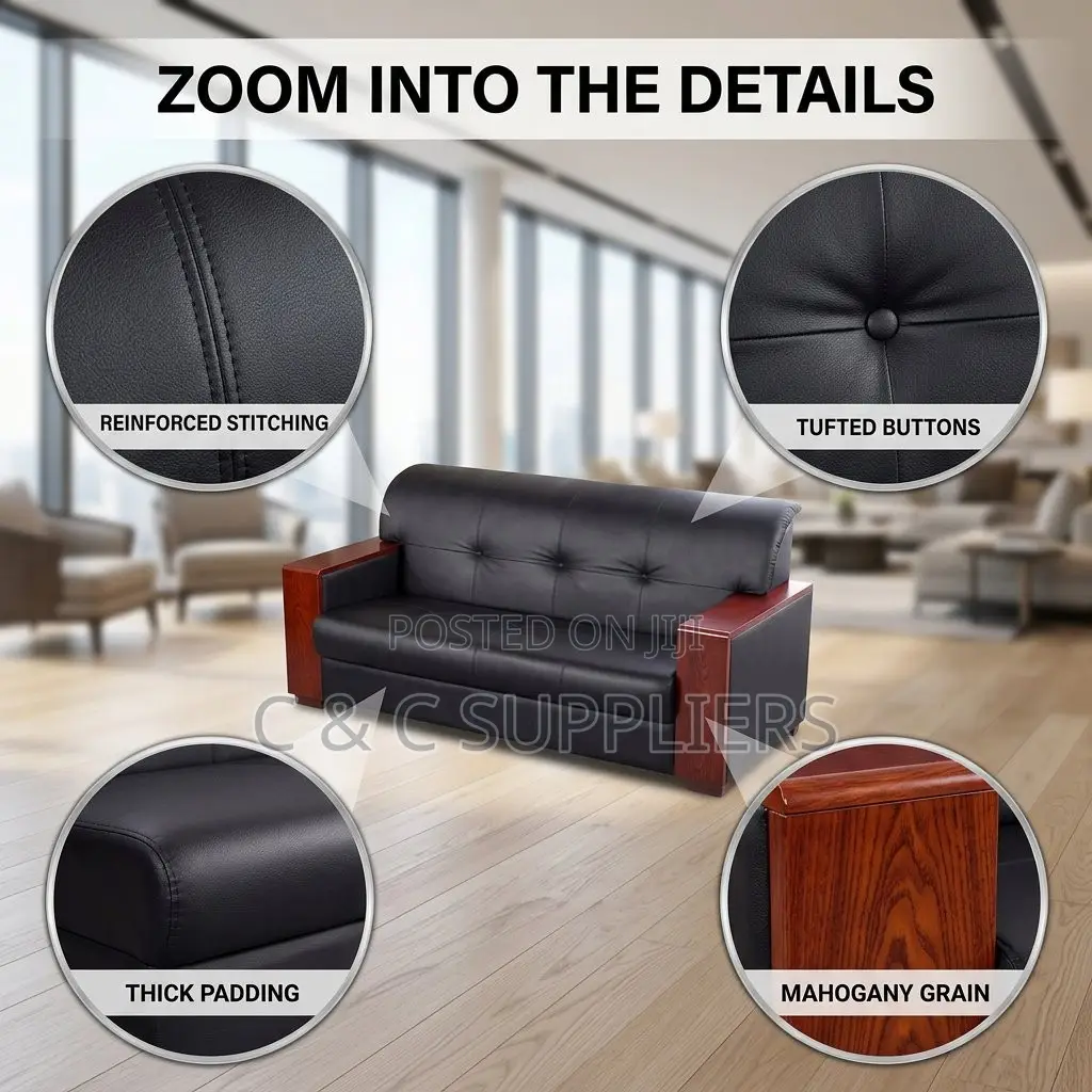 5-Seater Corporate Leather Sofa.