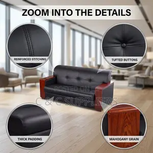 5-Seater Corporate Leather Sofa.