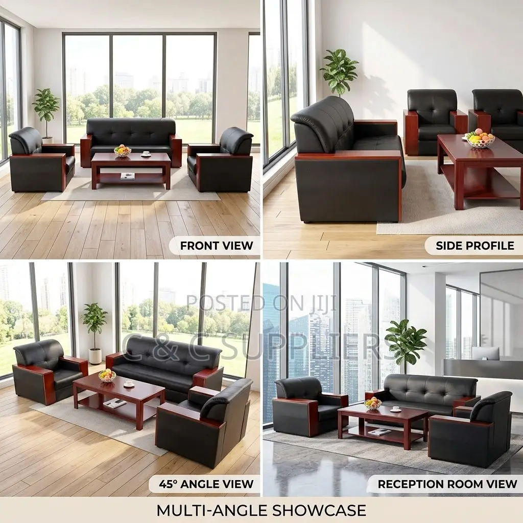 5-Seater Corporate Leather Sofa.