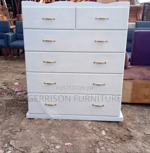 Modern White 6-Drawer Chest