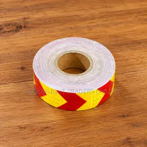 Yellow Red Reflective 2 Inch by 50 Metres Sticker