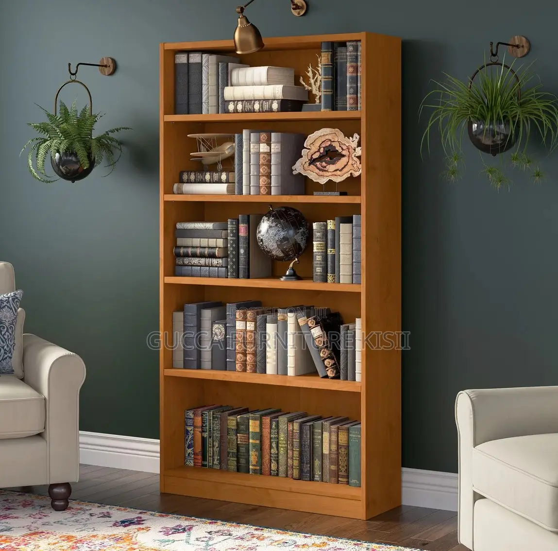 5-Tier Wooden Bookshelf