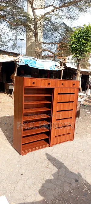 Modern Wooden Shoe Cabinet - Stylish and Spacious
