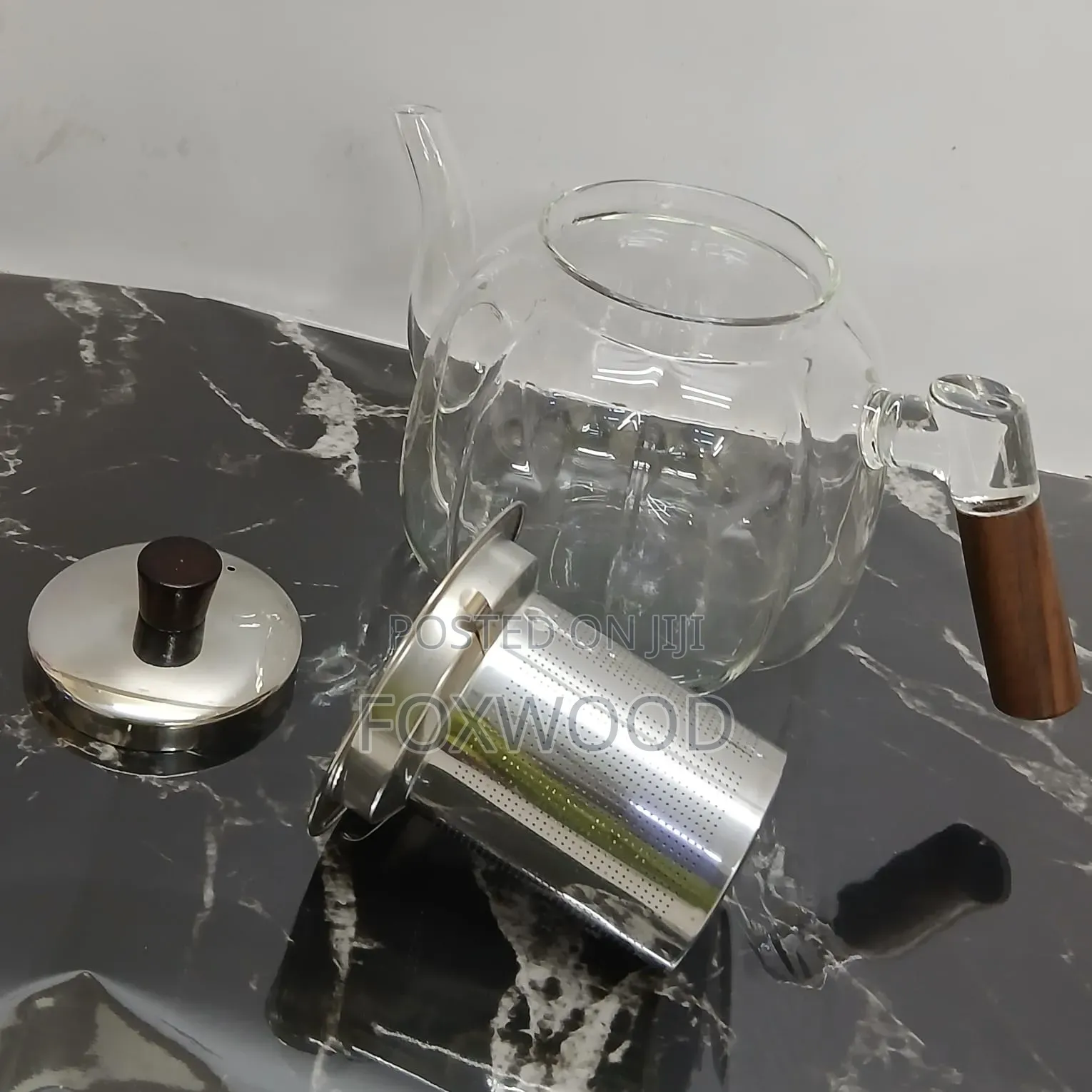 Heat Resistant Glass Tea Decanter With Strainer Infuser