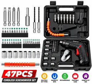 47-Piece Cordless Electric Drill Screwdriver Set