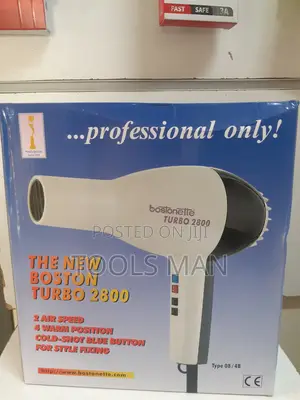 Boston Turbo 2800 Professional Hair Dryer White 3M Cable
