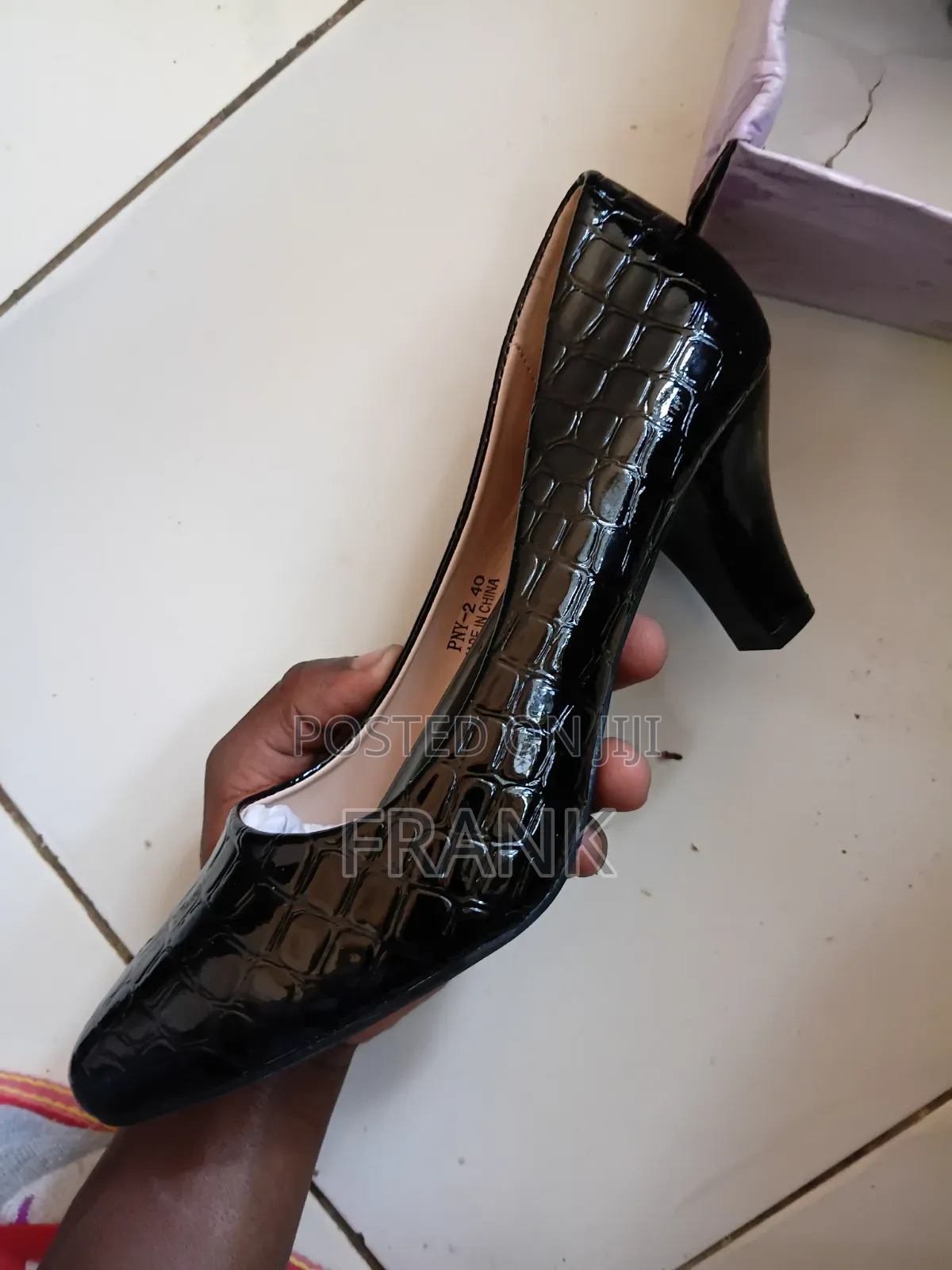 ROSER Women's Patent Crocodile Print Court Pumps (PNY-2)