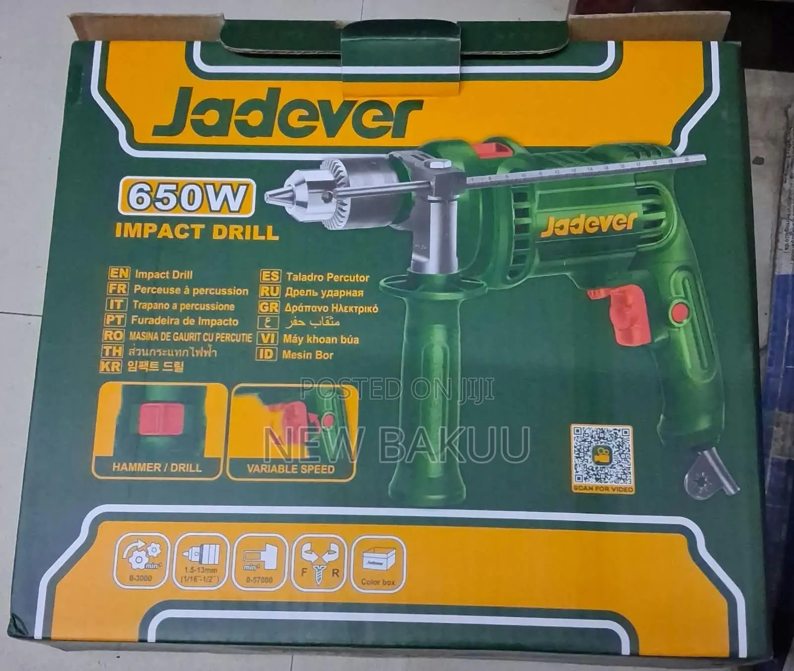 Jadever Impact Drill 650w