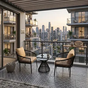Urban Horizon Woven Outdoor Patio Bistro Set