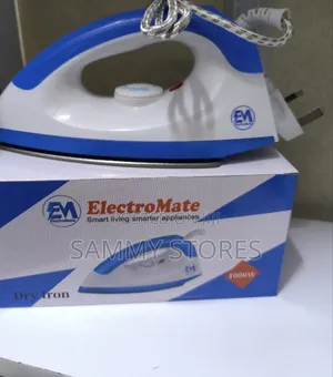 1000W ElectroMate Dry Iron Box – Smooth Non-Stick Soleplate