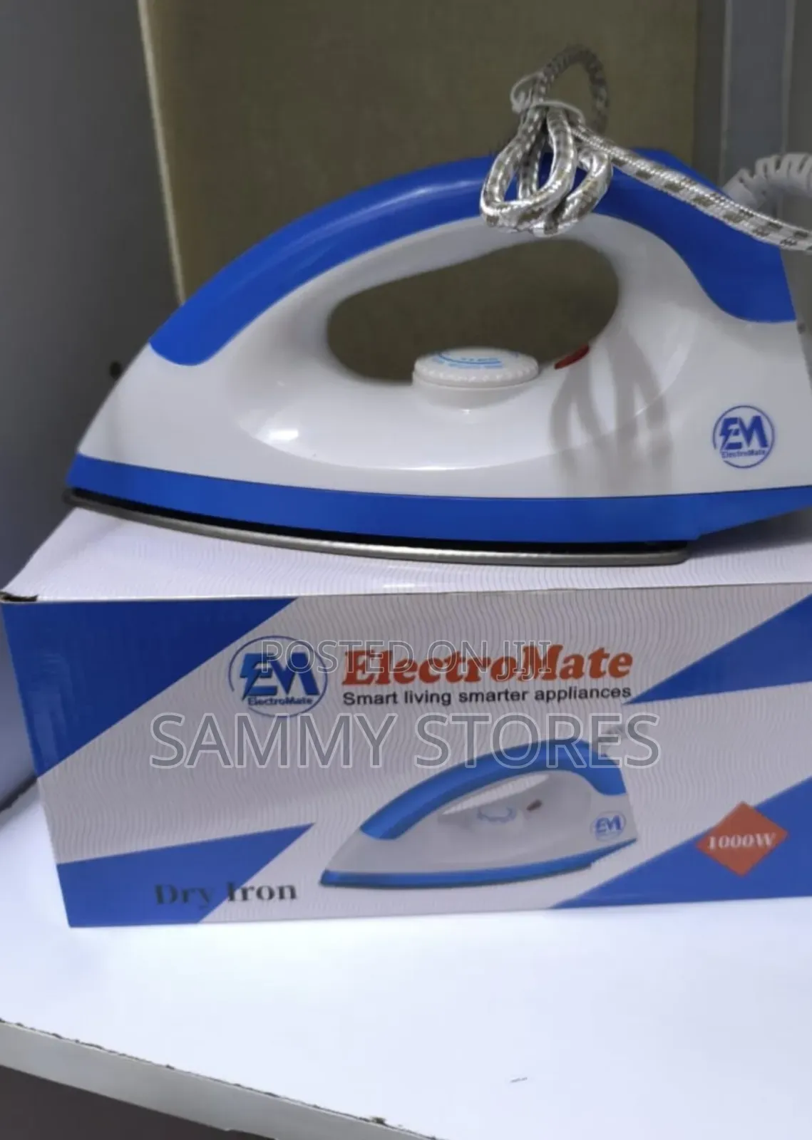ElectroMate Heavy-Duty Dry Iron 1000W – Home Office Use