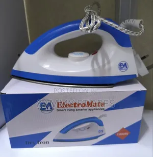ElectroMate Heavy-Duty Dry Iron 1000W – Home Office Use