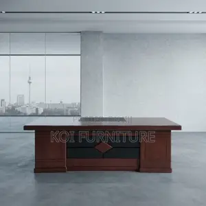 Office Desk; 1.8 Meter Executive Mahogany Desk With Extension