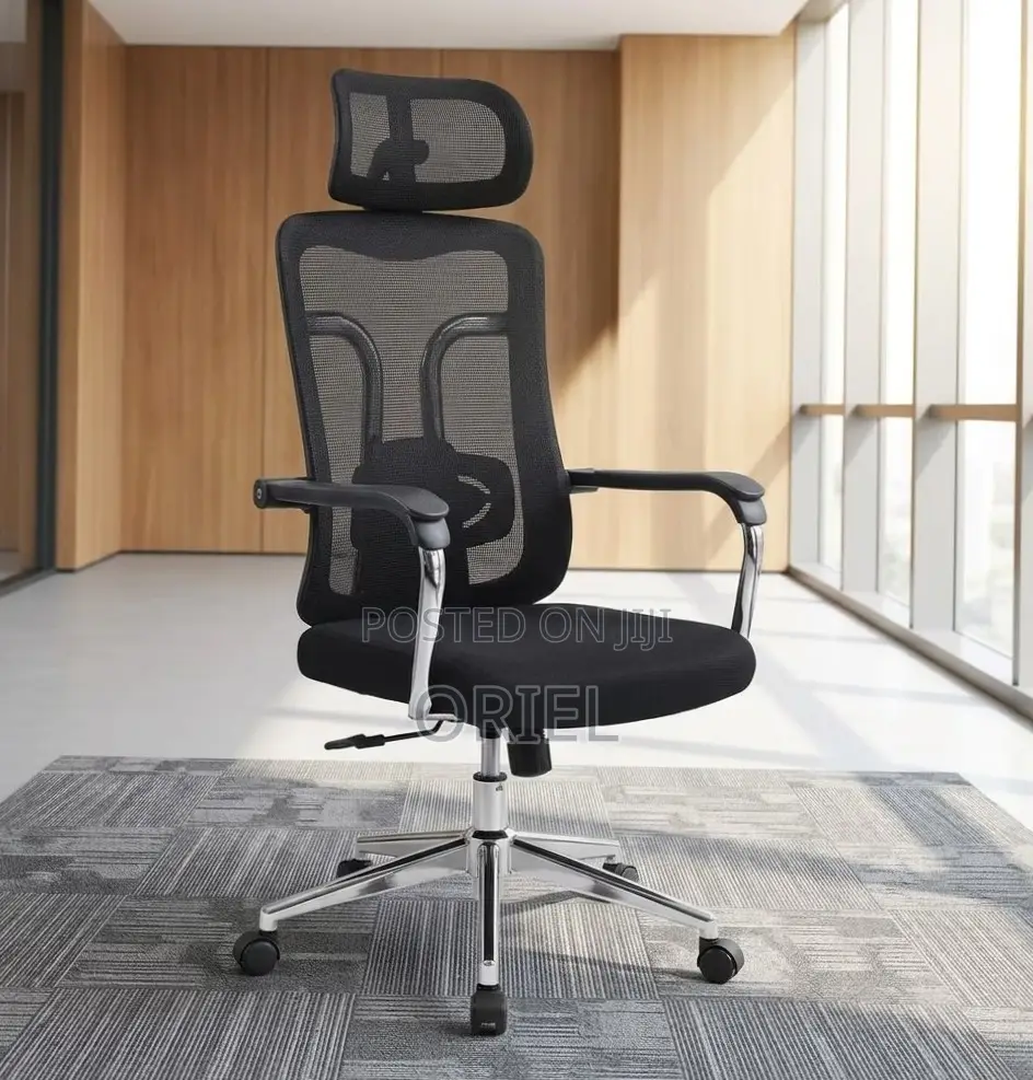 Office Chair : Padded Mesh High Back Chair