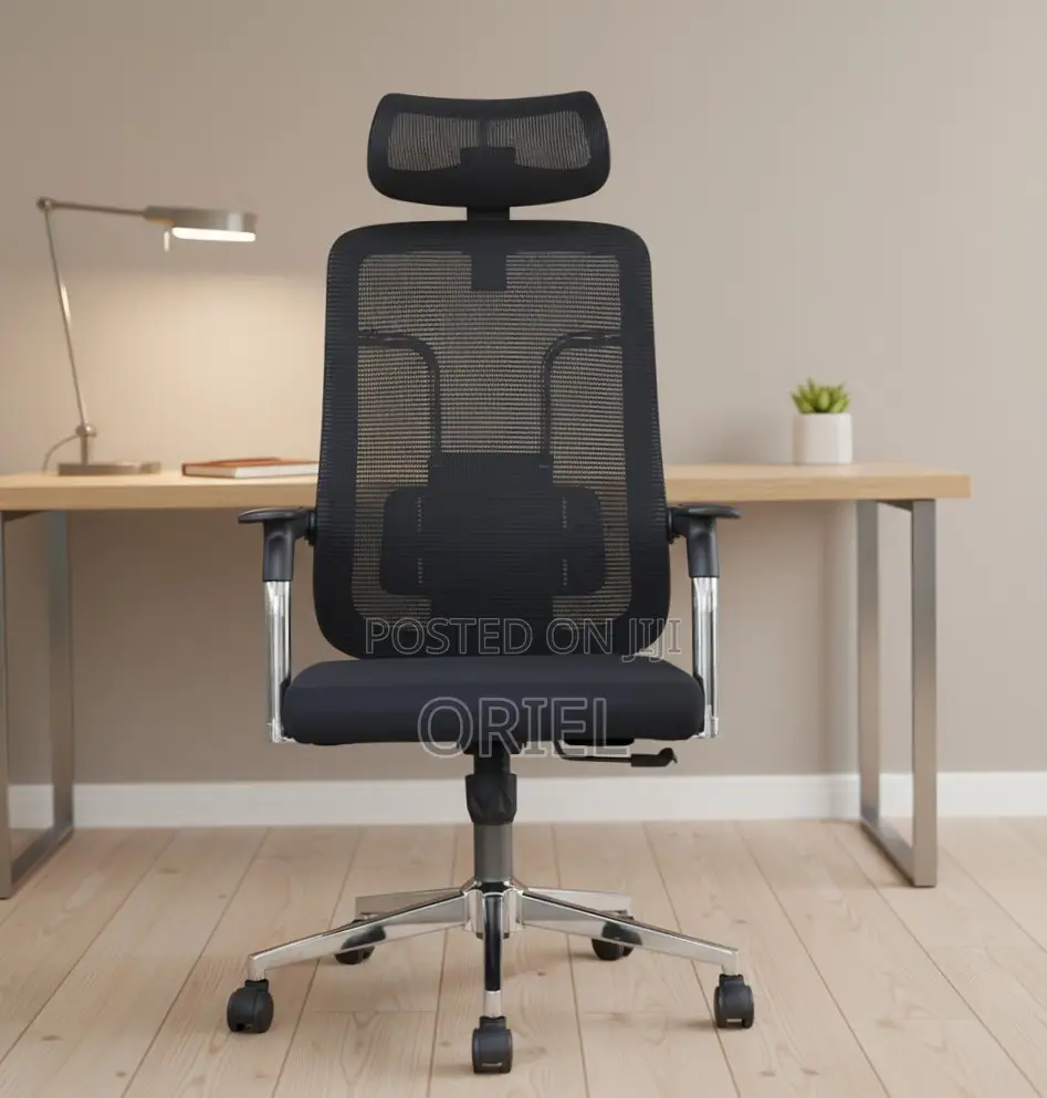 Office Chair : Padded Mesh High Back Chair