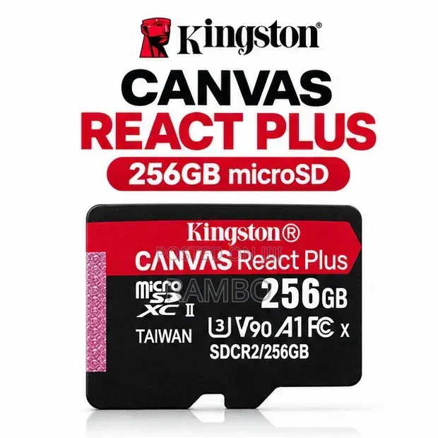 Kingston Canvas React Plus 256GB microSD Card – High-Speed UHS-II V90