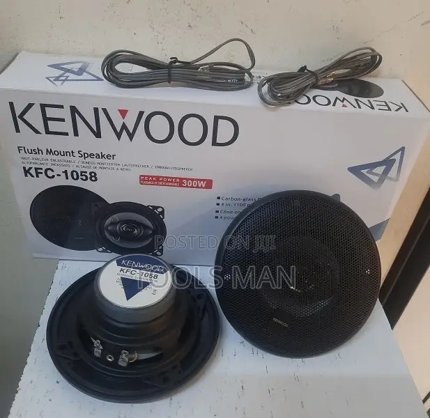 Kenwood KFC-1058 300W 4 Inch 2-Way Flush Mount Car Speakers