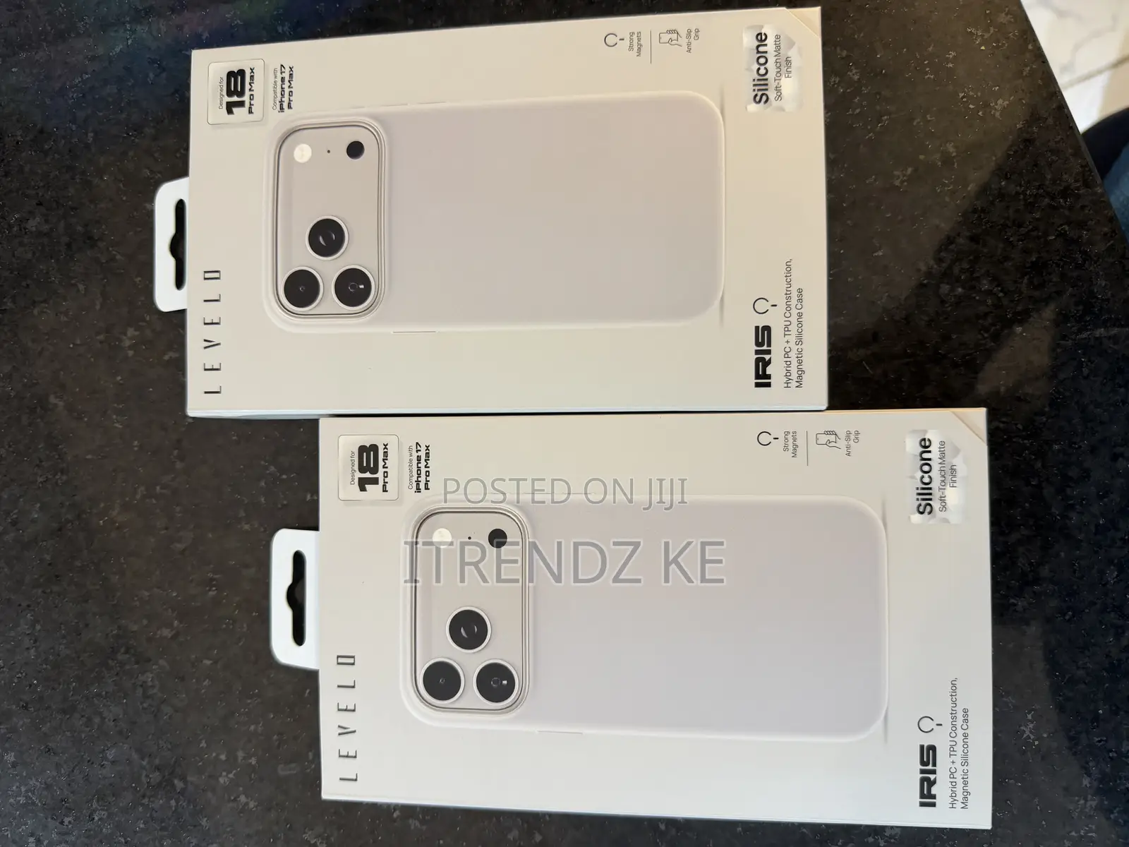 White Levelo Iris Hybrid Magnetic Silicon Case