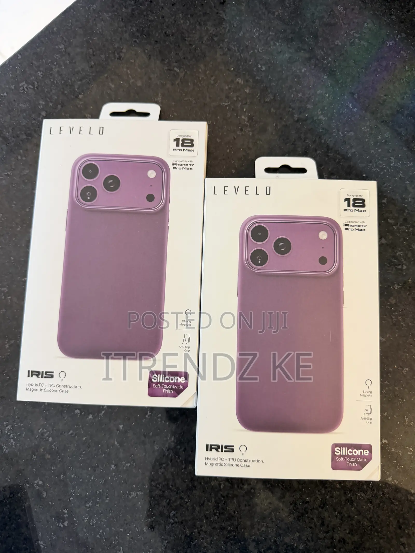 Burgundy Magnetic Silicone Case for 18 Pro Max