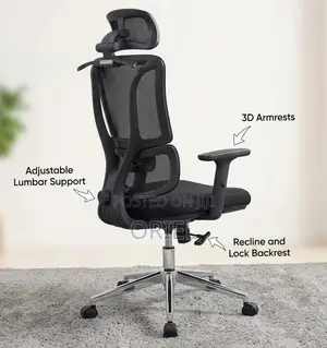 Office Chair : High Mesh Back Chair With Headrest