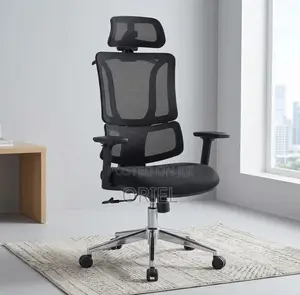 Office Chair : High Mesh Back Chair With Headrest