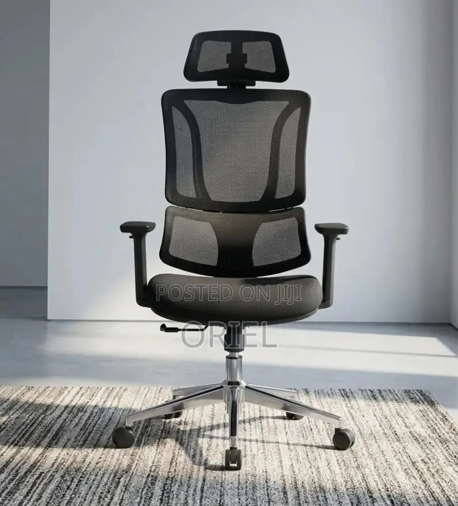 Office Chair : High Mesh Back Chair With Headrest
