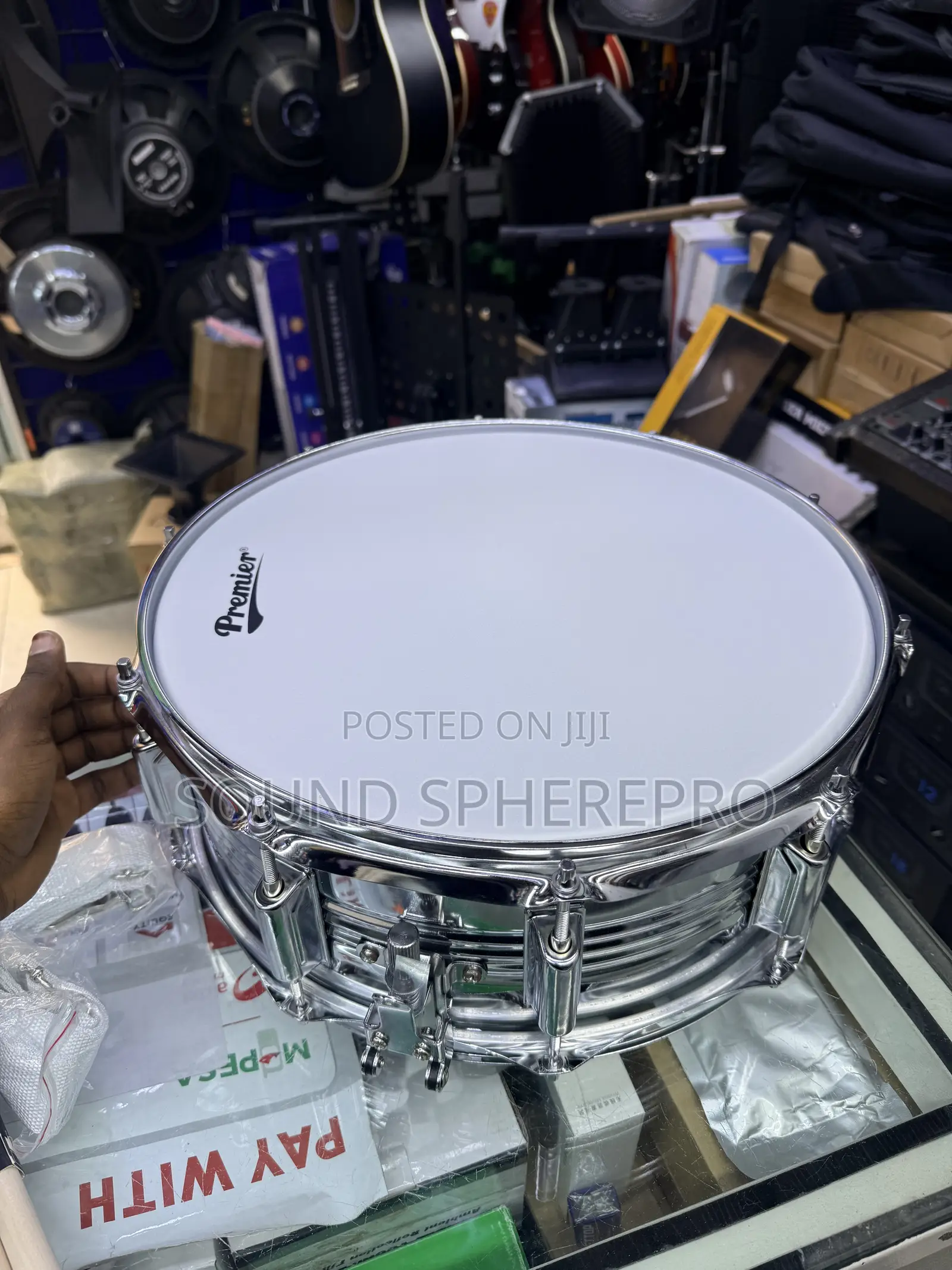 Premier 10 Lug Metallic Snare Drum