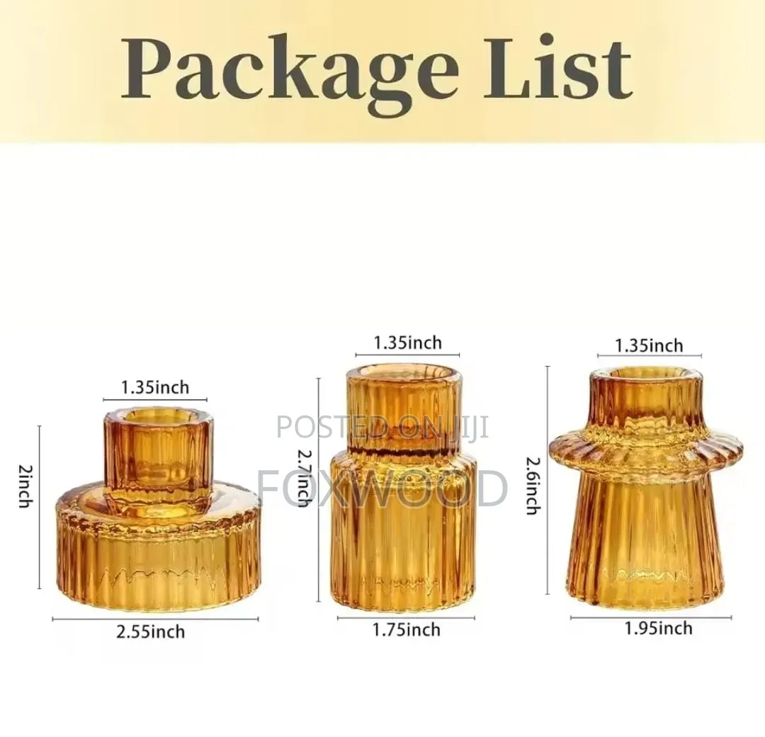 3 PCS Double Head Candle Holder.