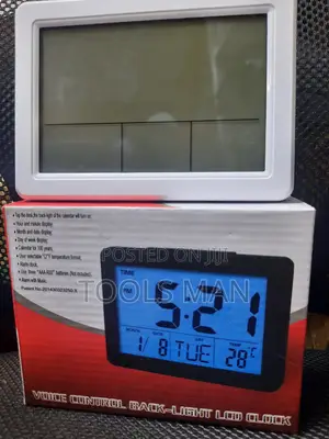 Digital Backlight LCD Alarm Clock. 14.5 X 10.5 Cm