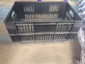 Heavy Duty Plastic Storage Crate Utility Basket. Approx 57x38x24cm