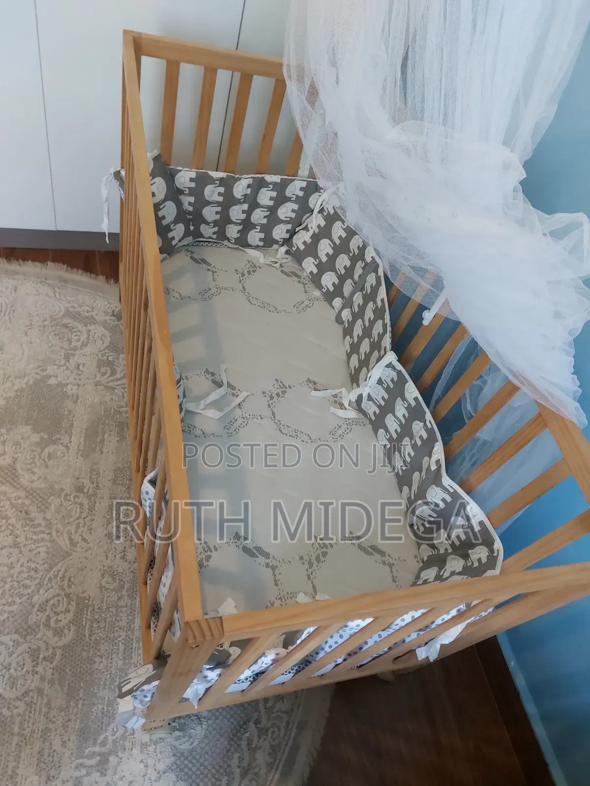 Wooden Baby Crib- Peekabo