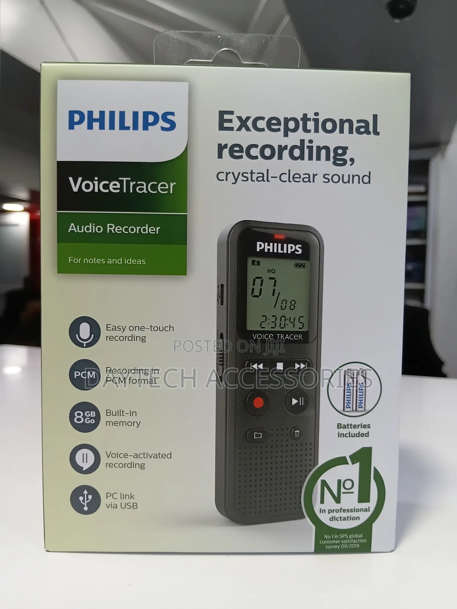 Philips DVT1160 VoiceTracer Audio Recorder - Black