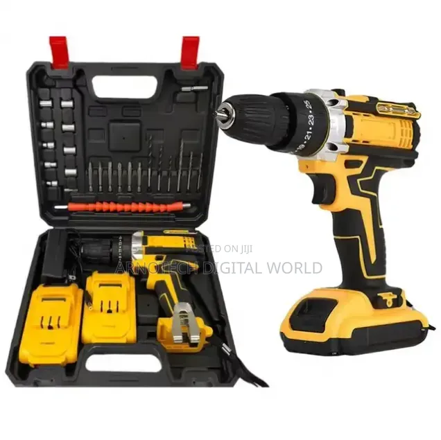 26pc Hand Drill Screw Set (With 2 Rechargeable Batteries)