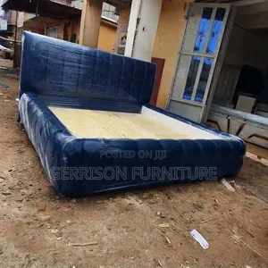 Luxury 5x6 Navy Blue Bubble Bed Frame