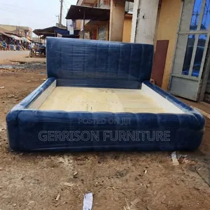 Luxury 5x6 Navy Blue Bubble Bed Frame
