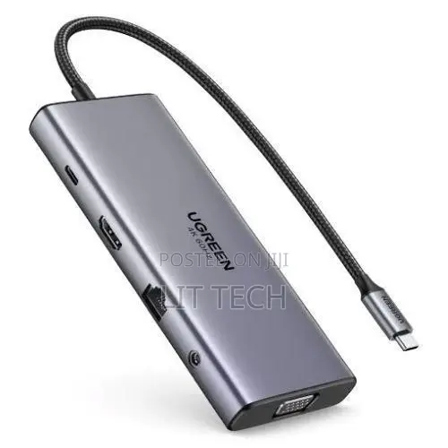 UGREEN 11-in-1 USB-C Hub HDMI/VGA/RJ45/SD/TF/Audio/PD – CM639